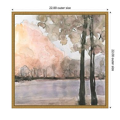 Amanti Art View Behind the Trees II by Samuel Dixon Framed Canvas Wall Art Print
