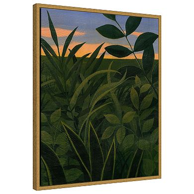 Amanti Art Tropical Dusk II by Grace Popp Framed Canvas Wall Art Print