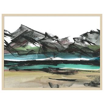 Abstract Mountain View IV by Ethan Harper Wood Framed Wall Art Print
