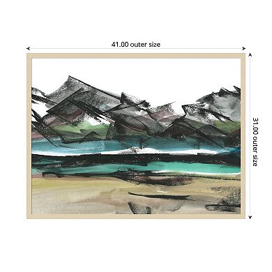 Abstract Mountain View IV by Ethan Harper Wood Framed Wall Art Print