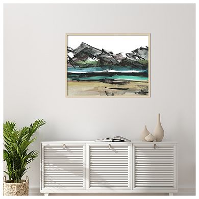 Abstract Mountain View IV by Ethan Harper Wood Framed Wall Art Print
