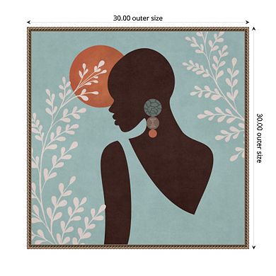 African Woman 2 by Emel Tunaboylu Framed Canvas Wall Art Print