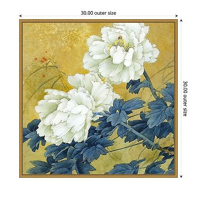 Amanti Art Historical Flora II by Steve Hunziker Framed Canvas Wall Art Print