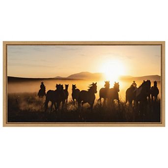 Amanti Art Ranch Horse Jingle by PHBurchett Framed Canvas Wall Art Print
