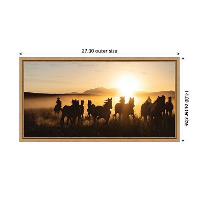 Amanti Art Ranch Horse Jingle by PHBurchett Framed Canvas Wall Art Print