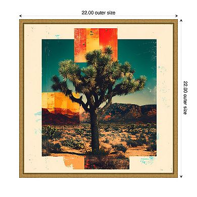 Amanti Art Bold Joshua Tree by Walker Noble Framed Canvas Wall Art Print