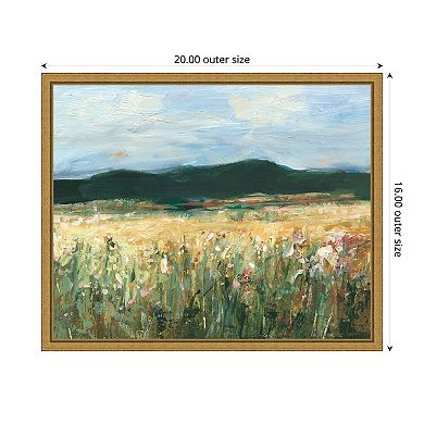 Amanti Art Pastel Wildflower Field II by Ethan Harper Framed Canvas Wall Art Print