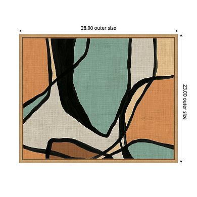 Abstract Stained Glass I by June Erica Vess Framed Canvas Wall Art Print
