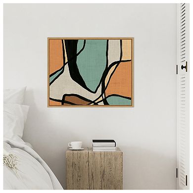 Abstract Stained Glass I by June Erica Vess Framed Canvas Wall Art Print
