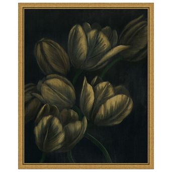 Amanti Art Gilded Tulips I by Grace Popp Framed Canvas Wall Art Print