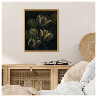 Amanti Art Gilded Tulips I by Grace Popp Framed Canvas Wall Art Print