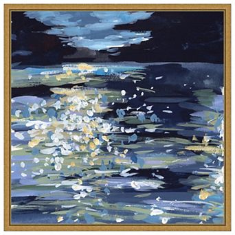 Amanti Art Calming Night I by Melissa W Framed Canvas Wall Art Print