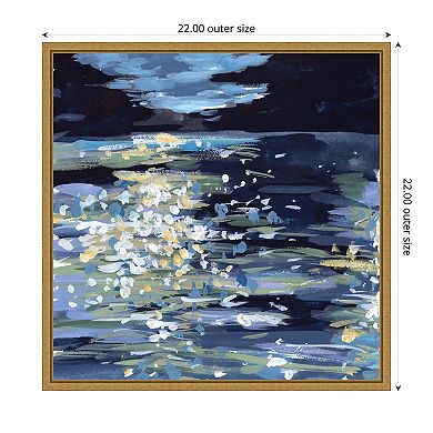 Amanti Art Calming Night I by Melissa W Framed Canvas Wall Art Print