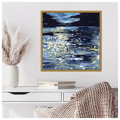 Amanti Art Calming Night I by Melissa W Framed Canvas Wall Art Print
