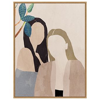 Amanti Art Leaves and Ladies I by Aimee Wilson Framed Canvas Wall Art Print