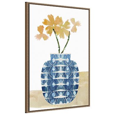 Amanti Art Colorful Decorative Pot I by Flora Kouta Framed Canvas Wall Art Print