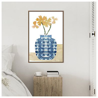 Amanti Art Colorful Decorative Pot I by Flora Kouta Framed Canvas Wall Art Print
