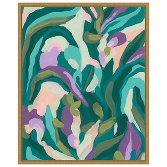 Amanti Art Jungle Wave I by June Erica Vess Framed Canvas Wall Art Print