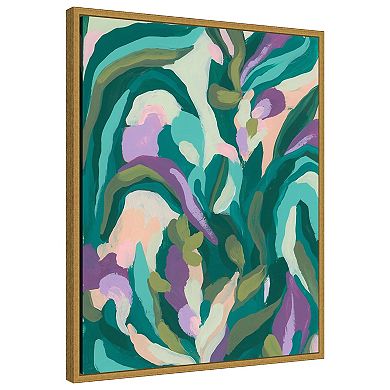 Amanti Art Jungle Wave I by June Erica Vess Framed Canvas Wall Art Print