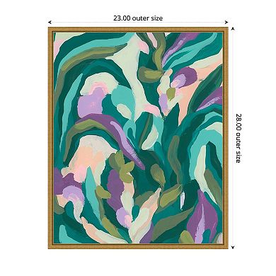 Amanti Art Jungle Wave I by June Erica Vess Framed Canvas Wall Art Print