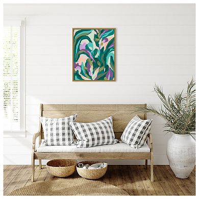 Amanti Art Jungle Wave I by June Erica Vess Framed Canvas Wall Art Print