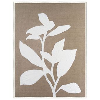 Amanti Art Frosted Linen Floral I by Vanna Lam Framed Canvas Wall Art Print