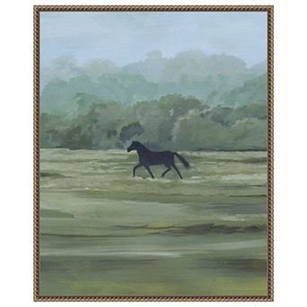 Amanti Art Rider''s Shadow II by Grace Popp Framed Canvas Wall Art Print