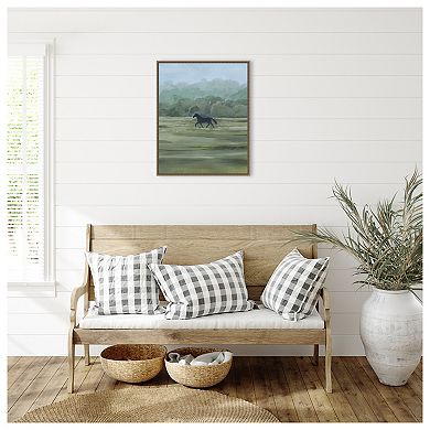 Amanti Art Rider''s Shadow II by Grace Popp Framed Canvas Wall Art Print