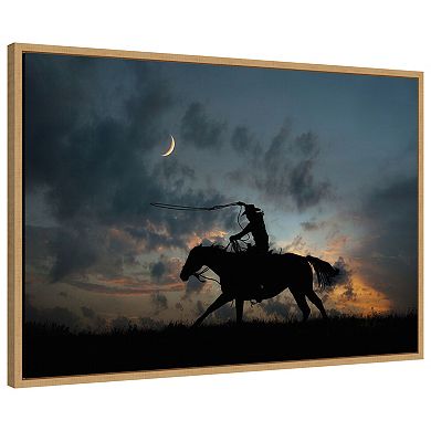 Amanti Art Cowboy By Day and Night II by PHBurchett Framed Canvas Wall Art Print