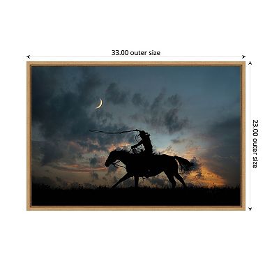 Amanti Art Cowboy By Day and Night II by PHBurchett Framed Canvas Wall Art Print