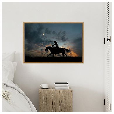 Amanti Art Cowboy By Day and Night II by PHBurchett Framed Canvas Wall Art Print