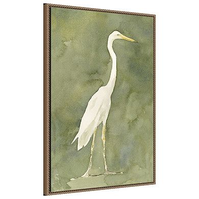 Amanti Art Emerald Heron I by Emma Caroline Framed Canvas Wall Art Print