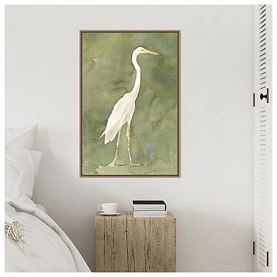 Amanti Art Emerald Heron I by Emma Caroline Framed Canvas Wall Art Print