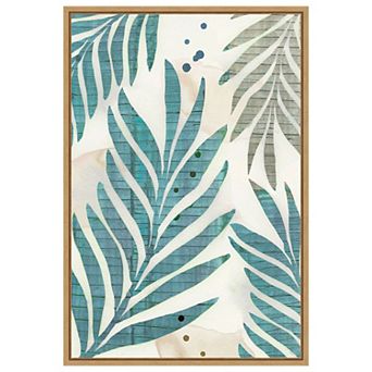 Amanti Art Limewash Palm III by Flora Kouta Framed Canvas Wall Art Print