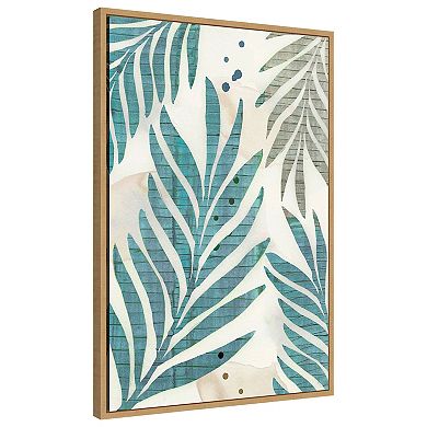 Amanti Art Limewash Palm III by Flora Kouta Framed Canvas Wall Art Print