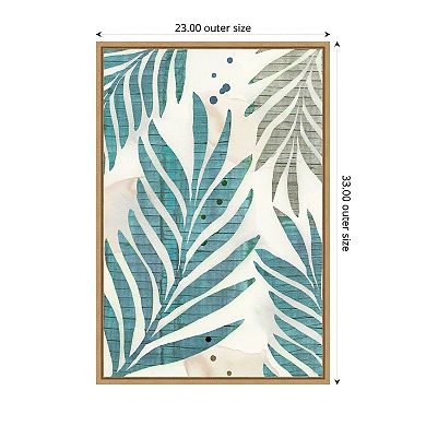 Amanti Art Limewash Palm III by Flora Kouta Framed Canvas Wall Art Print