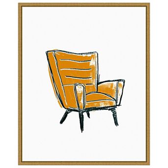 Amanti Art Take a Seat III by June Erica Vess Framed Canvas Wall Art Print
