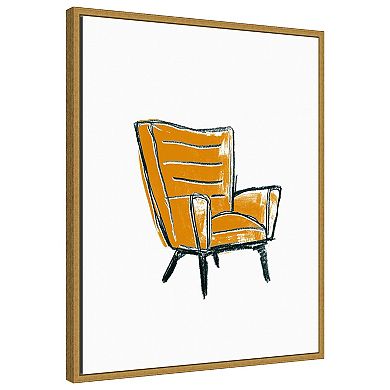 Amanti Art Take a Seat III by June Erica Vess Framed Canvas Wall Art Print