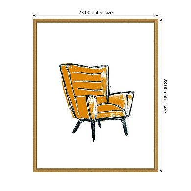 Amanti Art Take a Seat III by June Erica Vess Framed Canvas Wall Art Print