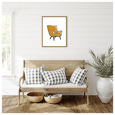 Amanti Art Take a Seat III by June Erica Vess Framed Canvas Wall Art Print