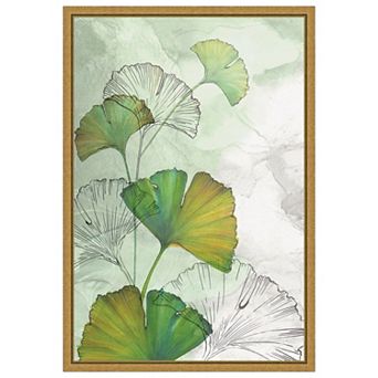 Amanti Art Ginkgo II by Eva Watts Framed Canvas Wall Art Print