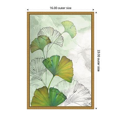 Amanti Art Ginkgo II by Eva Watts Framed Canvas Wall Art Print