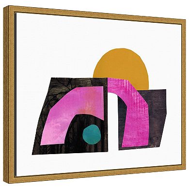 Amanti Art Collaged Bridge X by Lindsey Newman Framed Canvas Wall Art Print