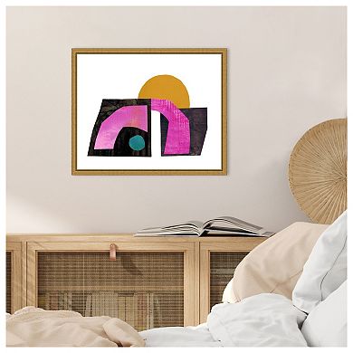 Amanti Art Collaged Bridge X by Lindsey Newman Framed Canvas Wall Art Print