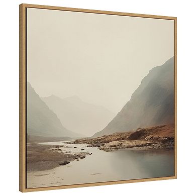Amanti Art Dreamy Mountain Mirage I by Lazar studio Framed Canvas Wall Art Print