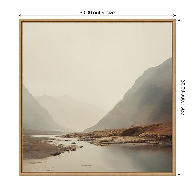 Amanti Art Dreamy Mountain Mirage I by Lazar studio Framed Canvas Wall Art Print