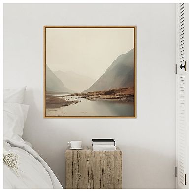 Amanti Art Dreamy Mountain Mirage I by Lazar studio Framed Canvas Wall Art Print