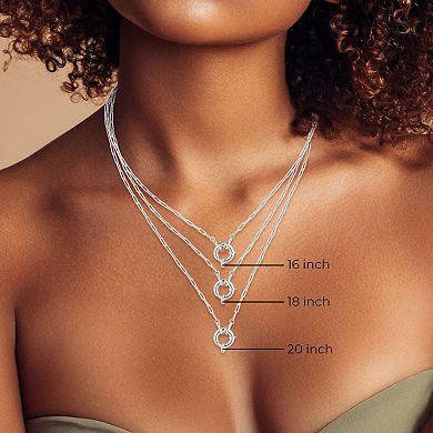 Sunkissed Sterling Sterling Silver Paperclip Clasp Necklace