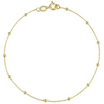 Sunkissed Sterling Sterling Silver 2 mm Ball Station Bracelet