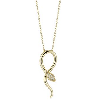 Sunkissed Sterling Sterling Silver Cubic Zirconia Snake Necklace